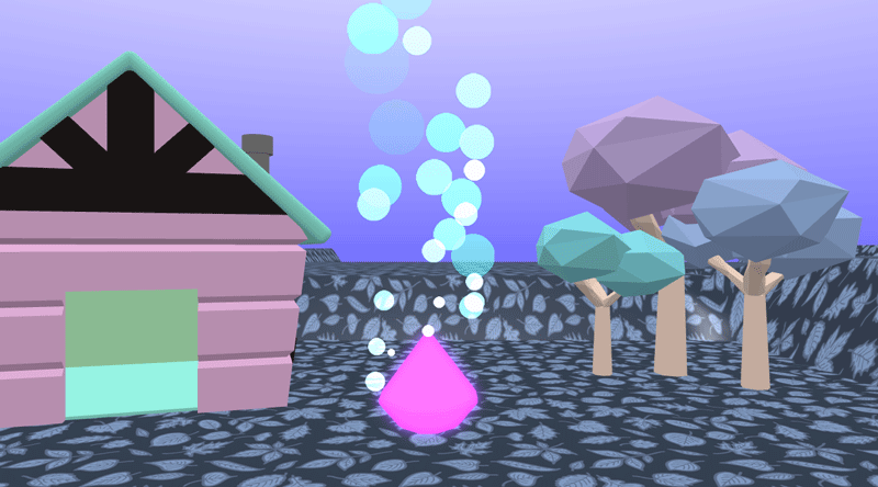 Particle effect now flows up.