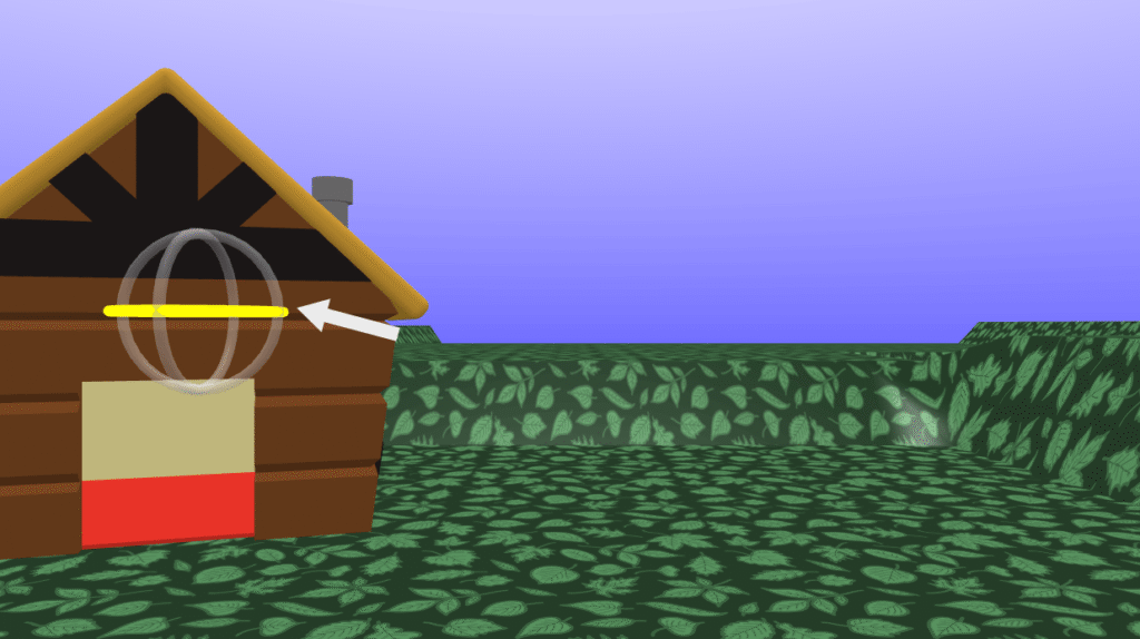 The house being rotated.