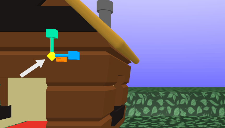 The centre diamond on the scale tool.