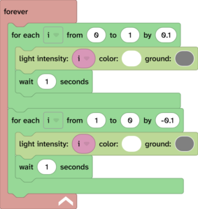 A forever loop that is used to simulate night and day.