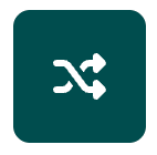 The random colour icon showing two arrows switching paths and crossing over. 