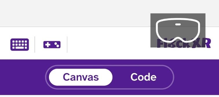 A grey semi-transparent background and a white VR headset icon.